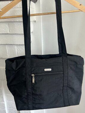 Baggalini Expandable Black Travel Tote